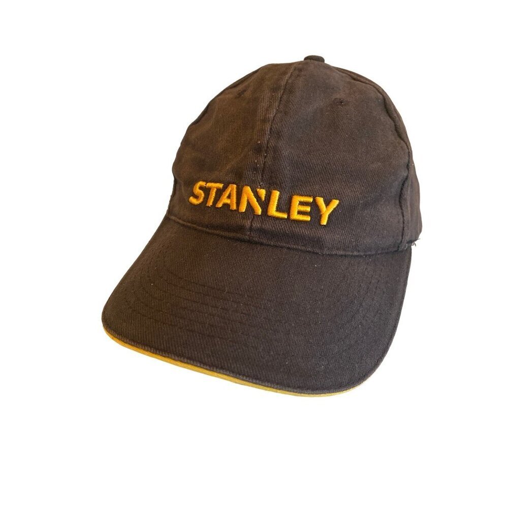 Black Stanley Tools Hat Cap Adjustable‎ Snapback Worn Distressed